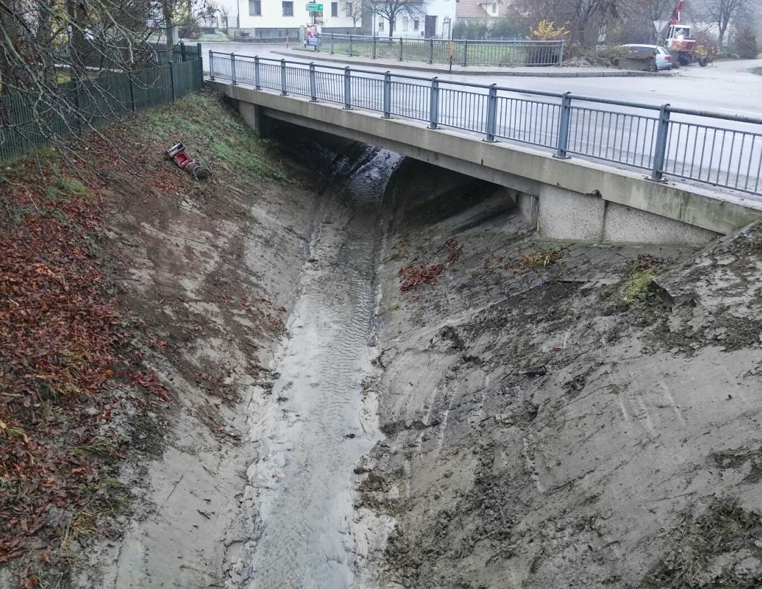 fertig geräumte Brücke